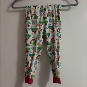 Kids Rainbow & Sunshine Pajama Pants - White with Multicolor Print